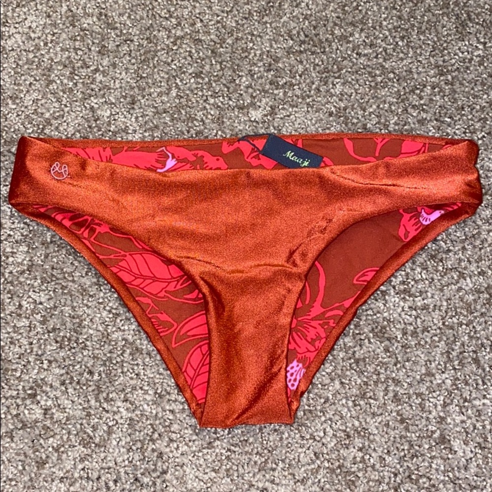 Maaji Sangria Sublime Reversible Bikini Bottoms S